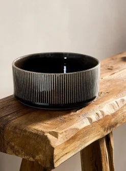 Small modern grooved bowl