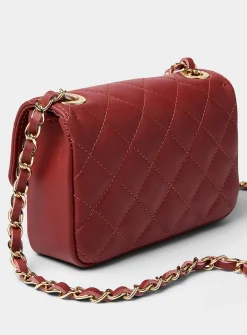 Small quilted smooth leather bag