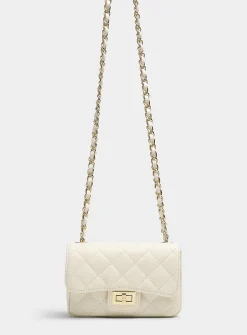 Small quilted smooth leather bag