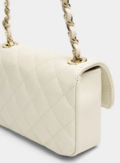 Small quilted smooth leather bag