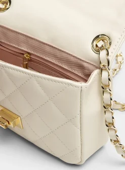 Small quilted smooth leather bag