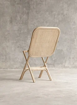 Small rattan folding table