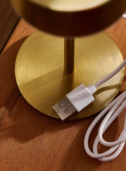 Small rechargeable cylindrical touch table lamp