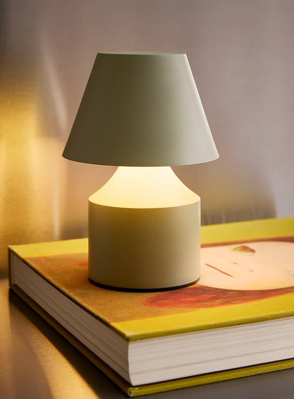 Small rechargeable minimalist touch table lamp
