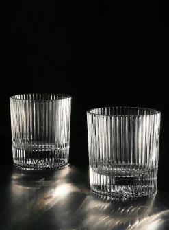 Small ribbed glasses
