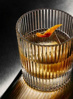 Small ribbed glasses