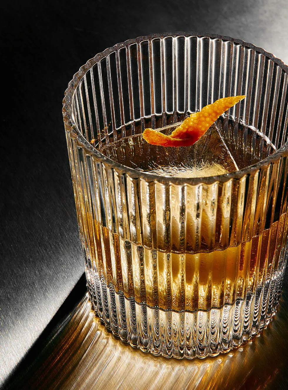 Small ribbed glasses
