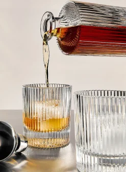 Small ribbed glasses