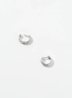 Small shimmery zirconia hoops