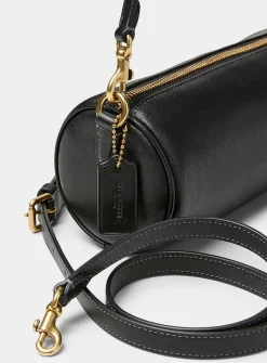 Small smooth leather cylinder bag