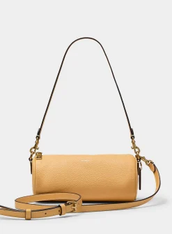Small smooth leather cylinder bag