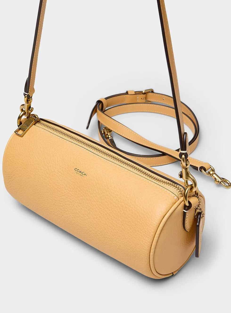 Small smooth leather cylinder bag