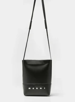 Small solid canvas bucket bag