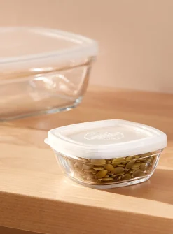 Small square bowl with lid
