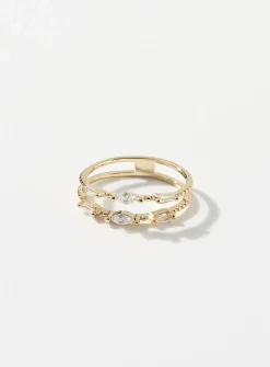 Small stone openwork ring