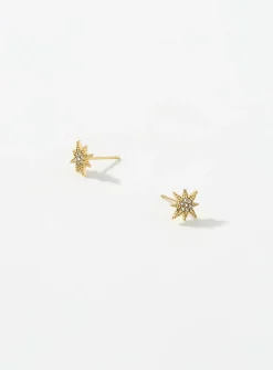 Small twinkling star earrings