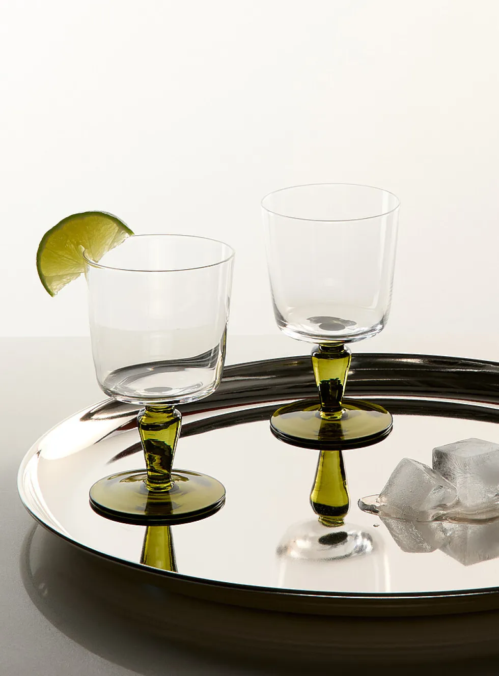 Small two-tone wine glasses