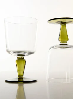 Small two-tone wine glasses