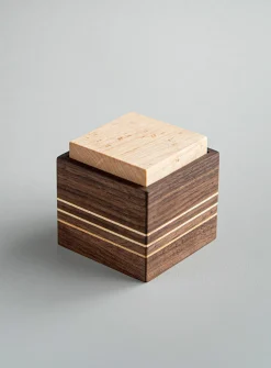 Small walnut salt cellar