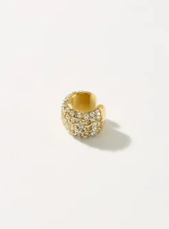 Small zircon golden ear cuff
