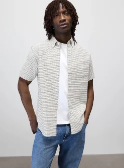 Small-check Oxford shirt