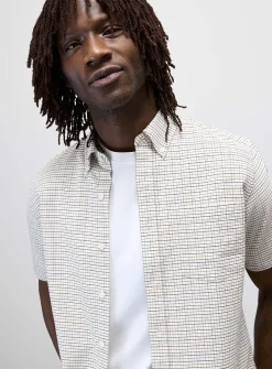 Small-check Oxford shirt