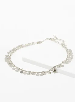 Small-medallion ankle chain