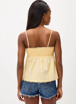 Smocked babydoll cami
