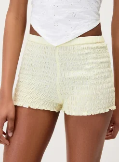 Smocked micro-short