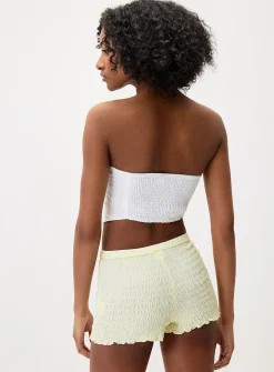Smocked micro-short