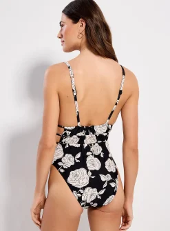 Smocking and roses one-piece