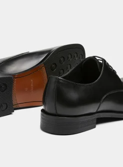 Smooth leather derby shoes