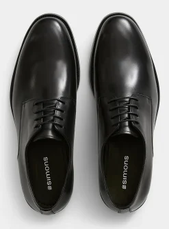 Smooth leather derby shoes