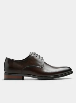 Smooth leather derby shoes
