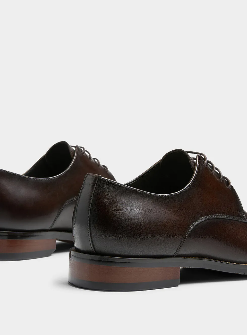 Smooth leather derby shoes