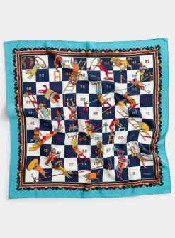 Snakes and ladders tie-on scarf