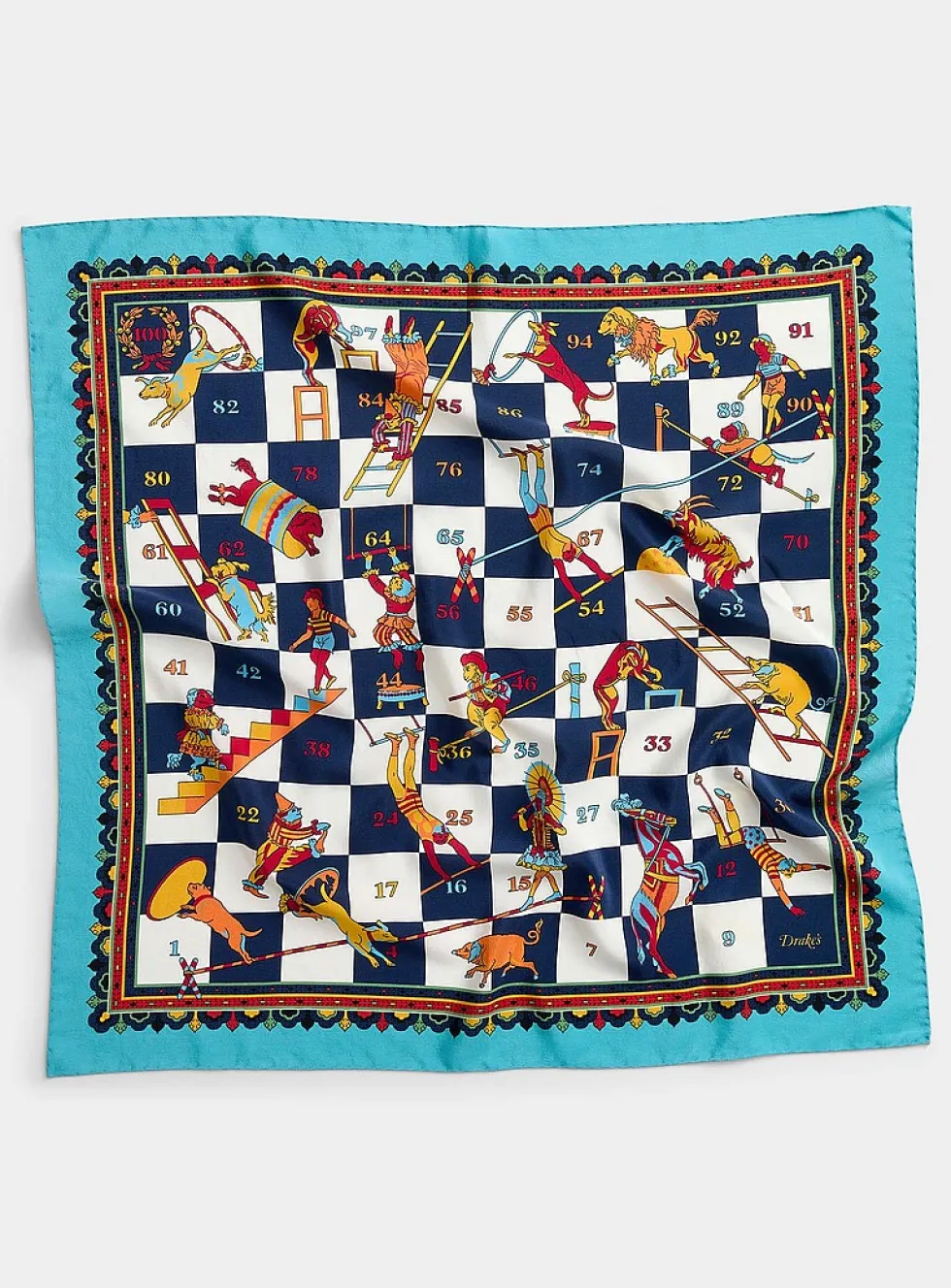 Snakes and ladders tie-on scarf