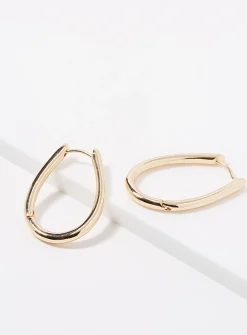Snap hook metallic earrings