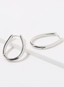 Snap hook metallic earrings