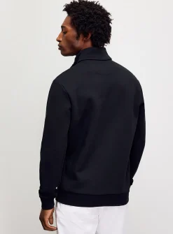 Snap-button mock neck sweatshirt