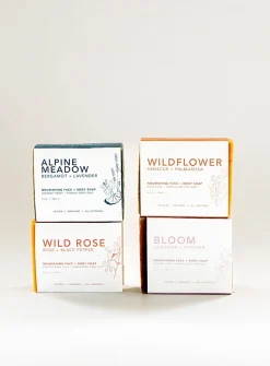 4-soap set for the face and body