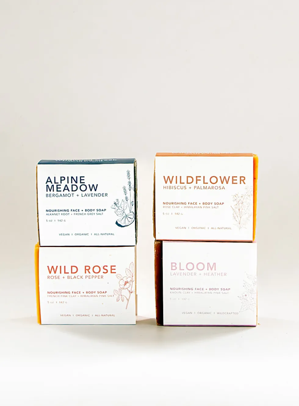 4-soap set for the face and body