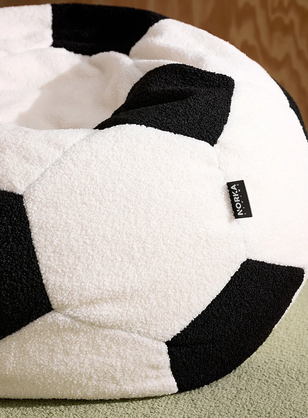 Soccer ball bean bag chair