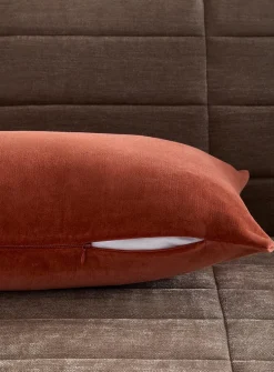 Soft cotton velvet removable-cover cushion