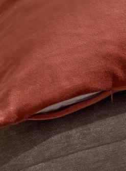 Soft cotton velvet removable-cover cushion