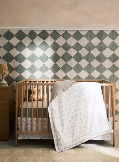 Soft foliage baby bed set
