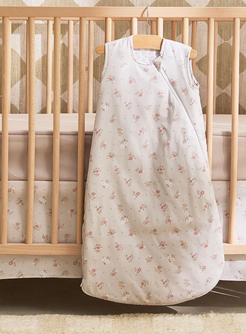 Soft foliage quilted sleep sack