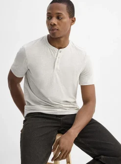 Soft jersey Henley T-shirt