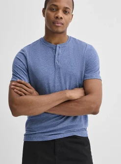 Soft jersey Henley T-shirt