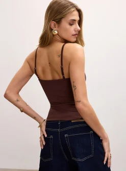 Soft microfibre golden ring cropped cami